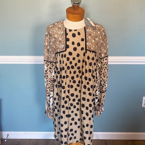 Anthropologie Dresses & Skirts - NWT Anthropologie condition apply Sz S shift dress bishop sleeves boho babydoll